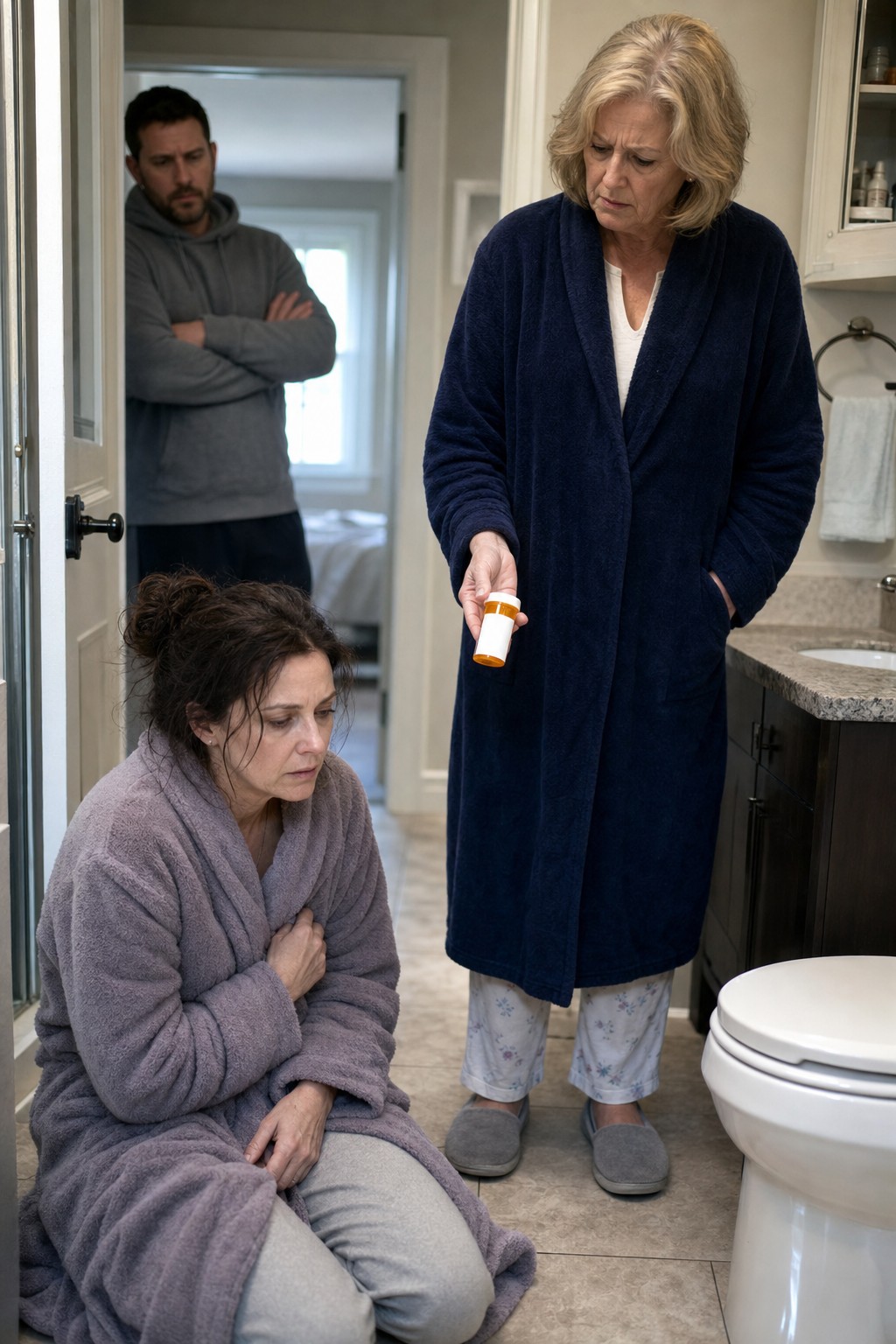 Two weeks after my cancer removal surgery, my mother-in-law flushed my prescribed painkillers down the toilet because she said, "God doesn't like drug addicts in a Christian household." My husband agreed, threw my surgical drain bags away, and told me to mow the Florida lawn. Curled on the bathroom floor in pain, I didn't beg. I called my brother. Within 48 hours, their world came crashing down.